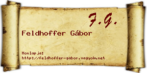 Feldhoffer Gábor névjegykártya