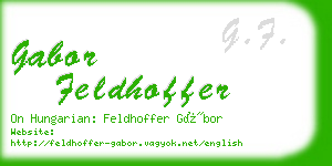 gabor feldhoffer business card